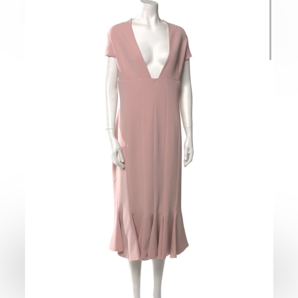 🍎 Sergio Hudson V-Neck Long Dress w/Tags Sz XXL